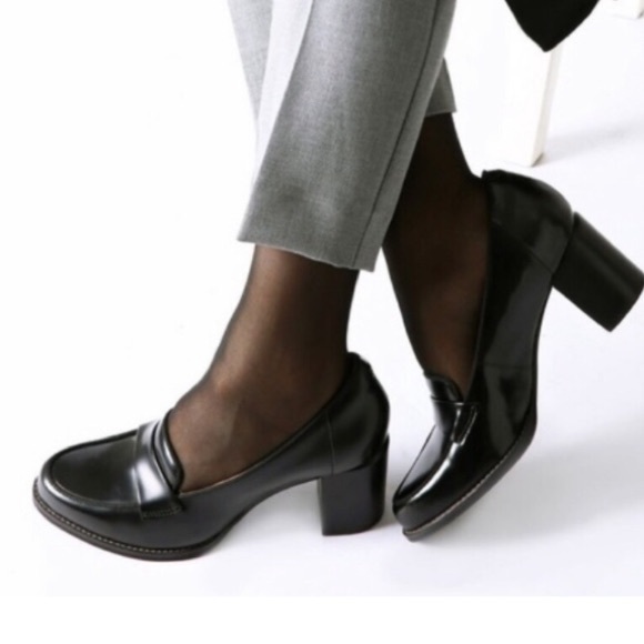 Clarks Shoes - Clarks Tarah Grace Black Block Heel Pumps Size 9M